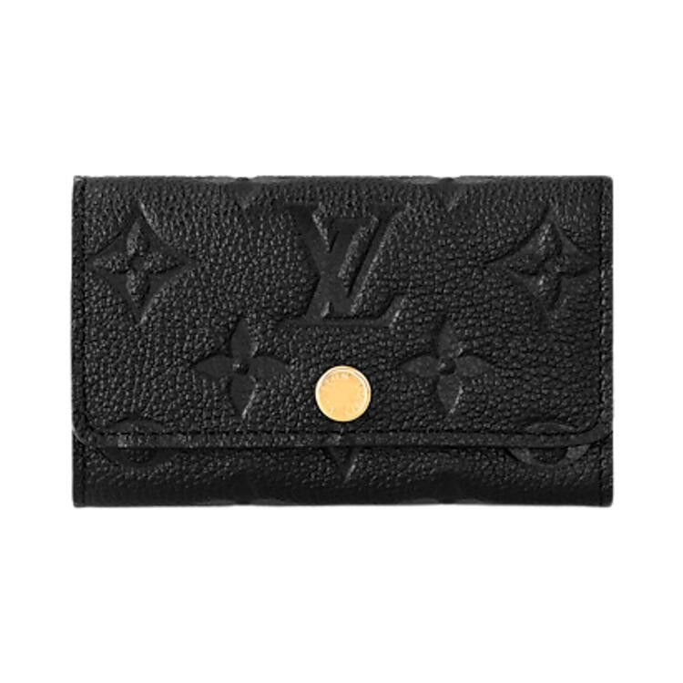 Louis Vuitton 6 Key Holder 'Black Monogram Embossed Empreinte Cowhide Leather'