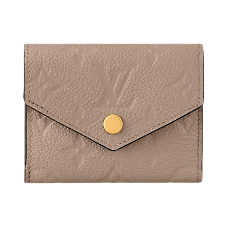 Louis Vuitton Zoé Wallet 'Tourterelle Gray Monogram Embossed Empreinte Cowhide Leather'