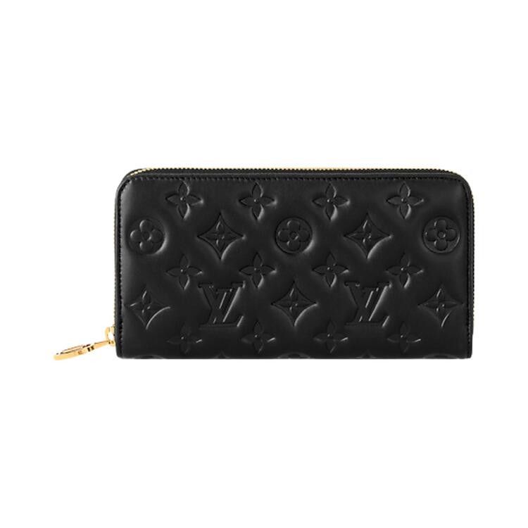 Louis Vuitton Zippy Wallet 'Black Monogram Embossed Lambskin Leather'