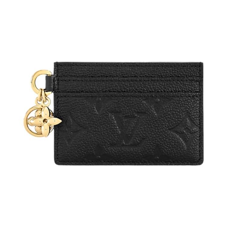 Louis Vuitton LV Charms Card Holder 'Black Monogram Embossed Empreinte Cowhide Leather'