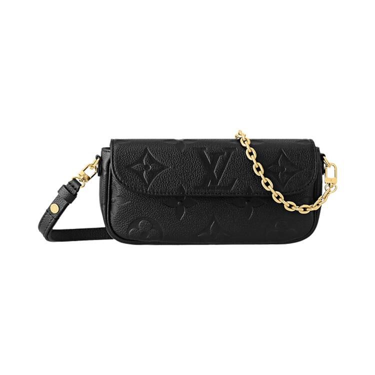 Louis Vuitton Wallet On Chain Ivy 'Black Monogram Embossed Empreinte Cowhide Leather'
