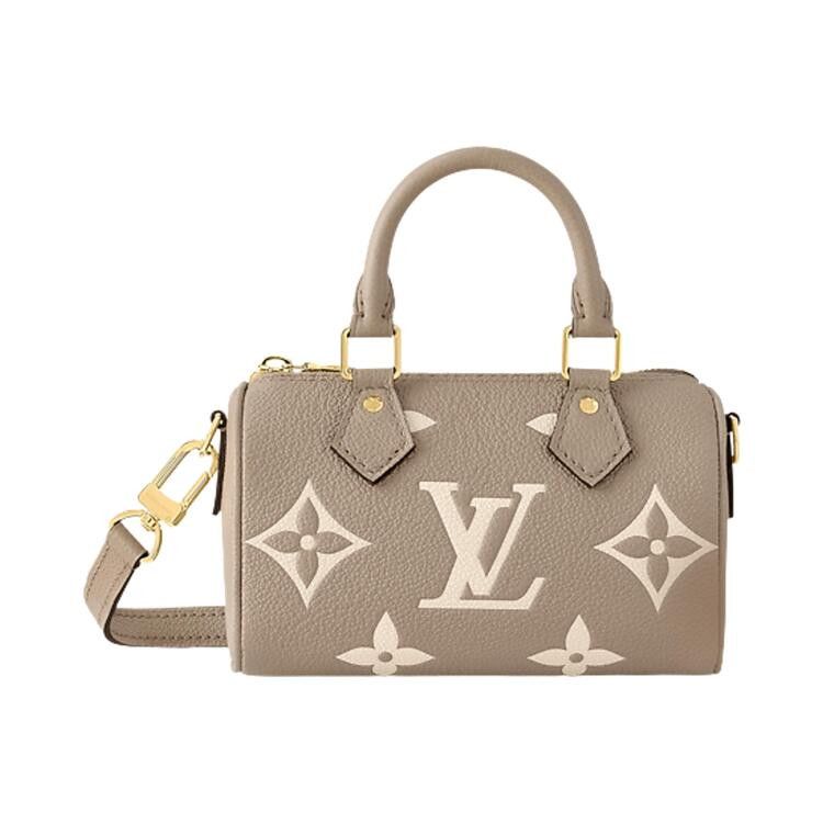 Louis Vuitton Nano Speedy 'Tourterelle Gray/Cream Monogram Embossed Empreinte Cowhide Leather'