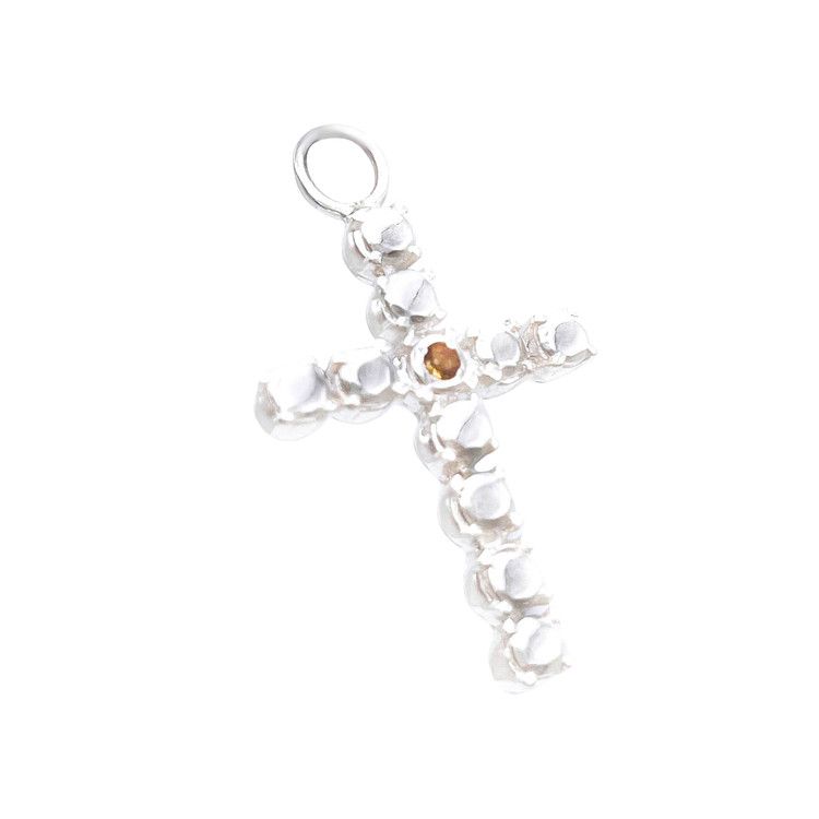Martine Ali Citrine Cross Chain 'Silver'