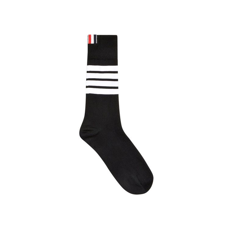 Thom Browne 4 Bar Mid Calf Socks 'Black'