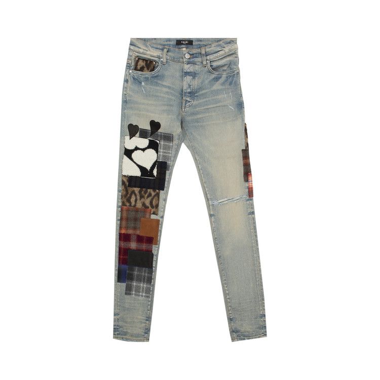 Amiri Art Patch Jeans 'Clay/Indigo'