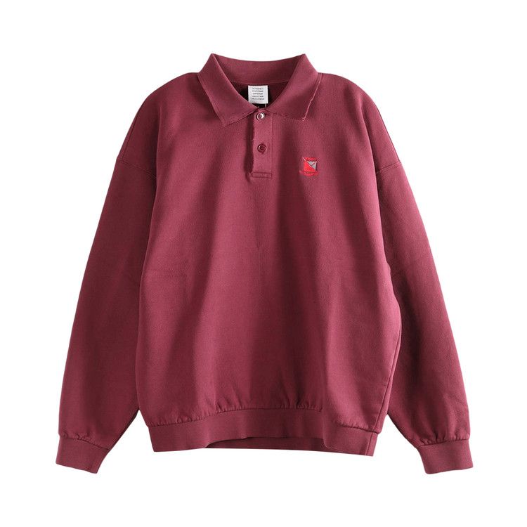 Vetements Distressed Polo Logo Sweatshirt 'Bordeaux'