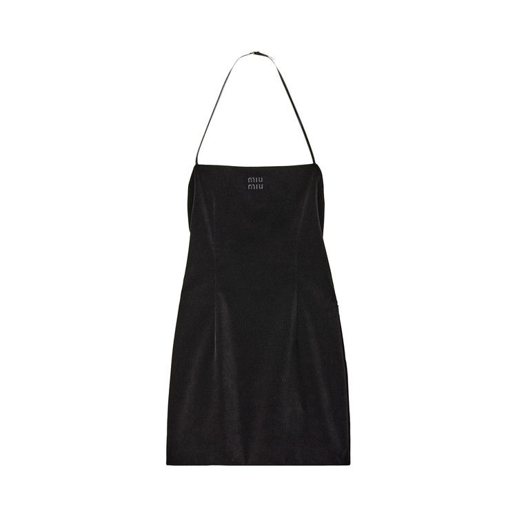 Miu Miu Stretch Velvet Mini Dress 'Black'