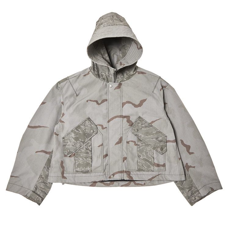 Marine Serre Regenerated Camo Bomber Jacket 'Dark Grey'