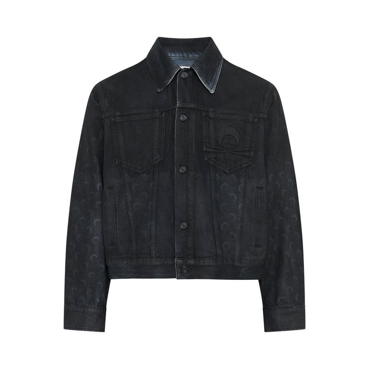 Marine Serre Moon Waxed Denim Jacket 'Black'