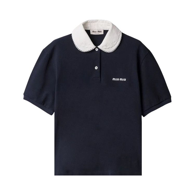 Miu Miu Piquet Polo 'Bleu'