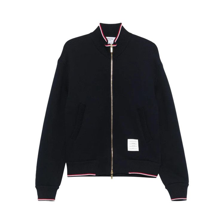 Thom Browne Oversized Funnel Neck Zip Up Jacket 'Navy'