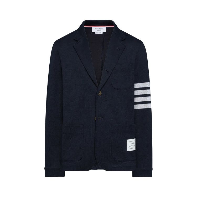 Thom Browne Double Face Knit Sack Jacket 'Navy'