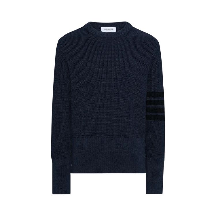 Thom Browne 4 Bar Stripe Classic Crew Neck Pullover 'Navy'
