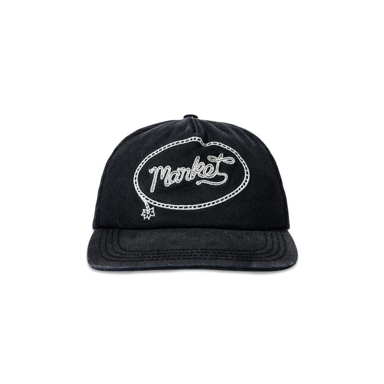 Market Lasso Lockup 5-Panel Hat 'Pirate Black'