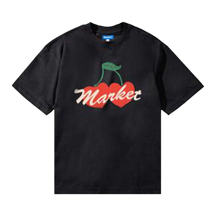Market Double Cherries T-Shirt 'Pirate Black'