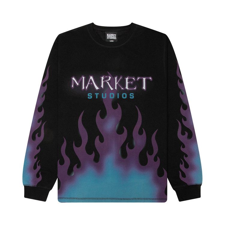 Market Through The Flames Thermal Ls Shirt 'Black'