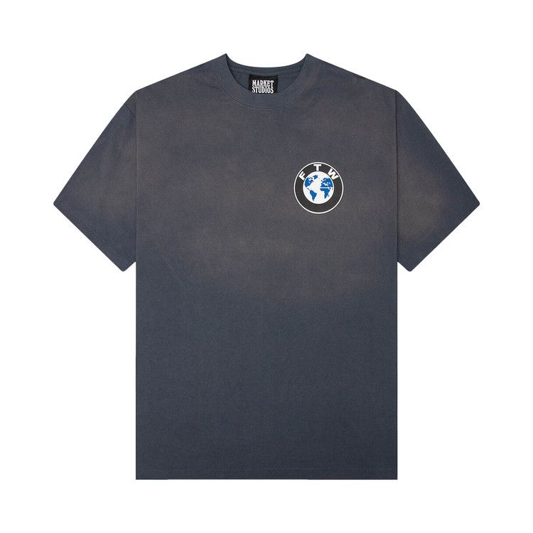 Market F The World T-Shirt 'Indigo Blue'