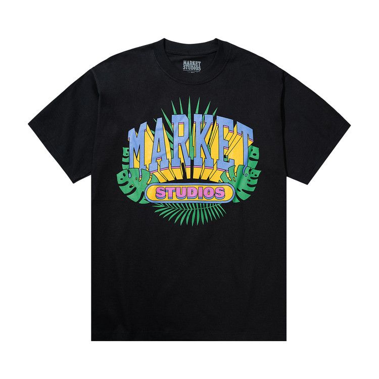 Market Through The Foliage T-Shirt 'Black'