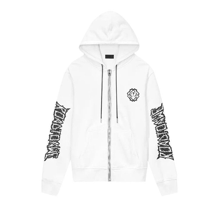 RtA Floyd Zip Up Hoodie 'White Metal Road To Awe'