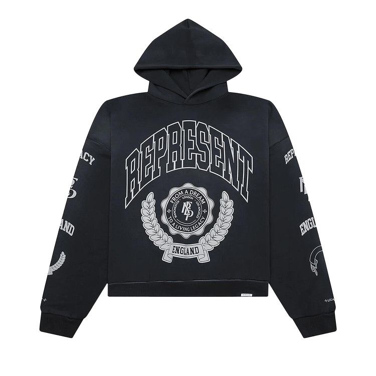 Represent Clo Legacy Crest Hoodie 'Stained Black'