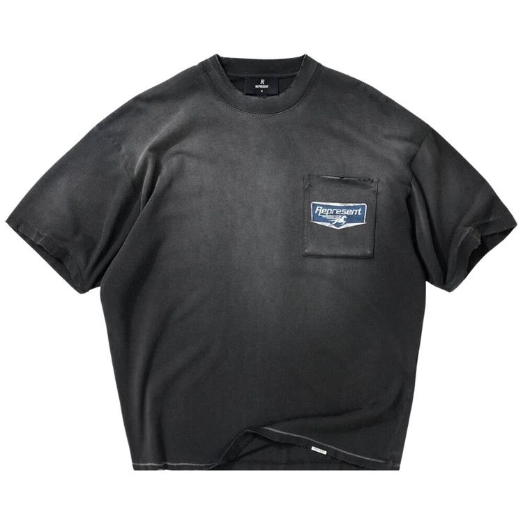 Represent Clo Nothing Faster T-Shirt 'Stained Black'
