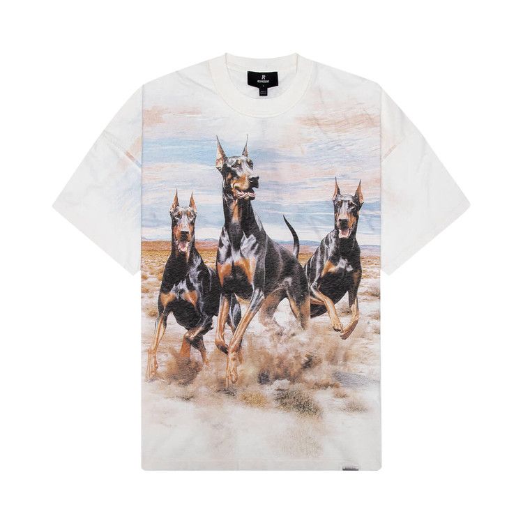 Represent Clo Western Dobermans T-Shirt 'Flat White'