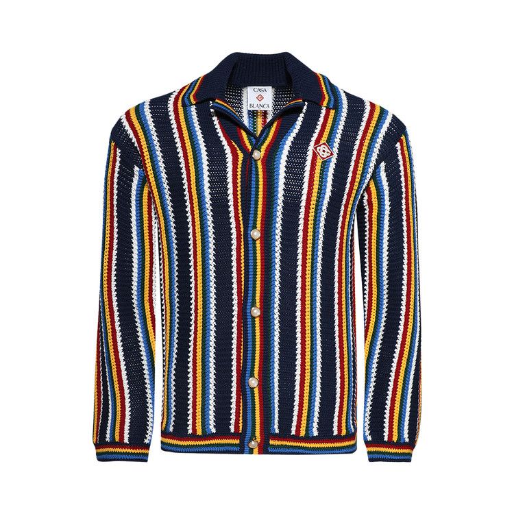 Casablanca Crochet Shacket 'Navy'