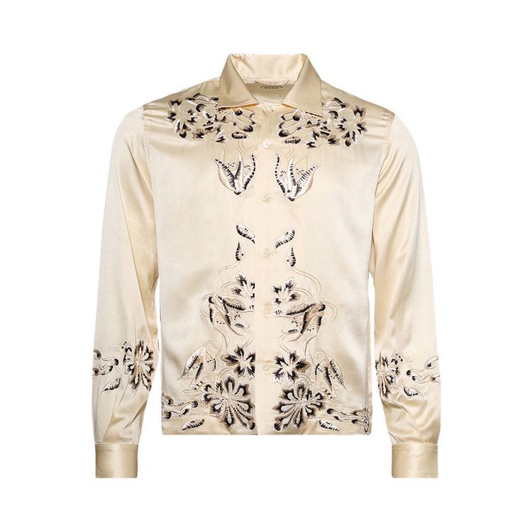 Bode Phantasm Long Sleeve Shirt 'Ecru'