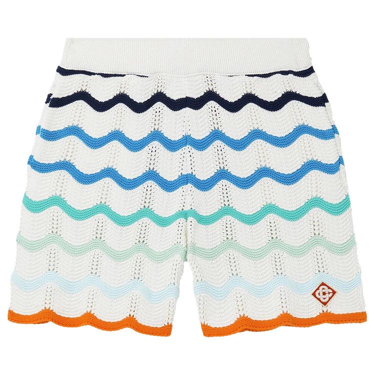 Casablanca Gradient Wave Crochet Shorts 'Multicolor'