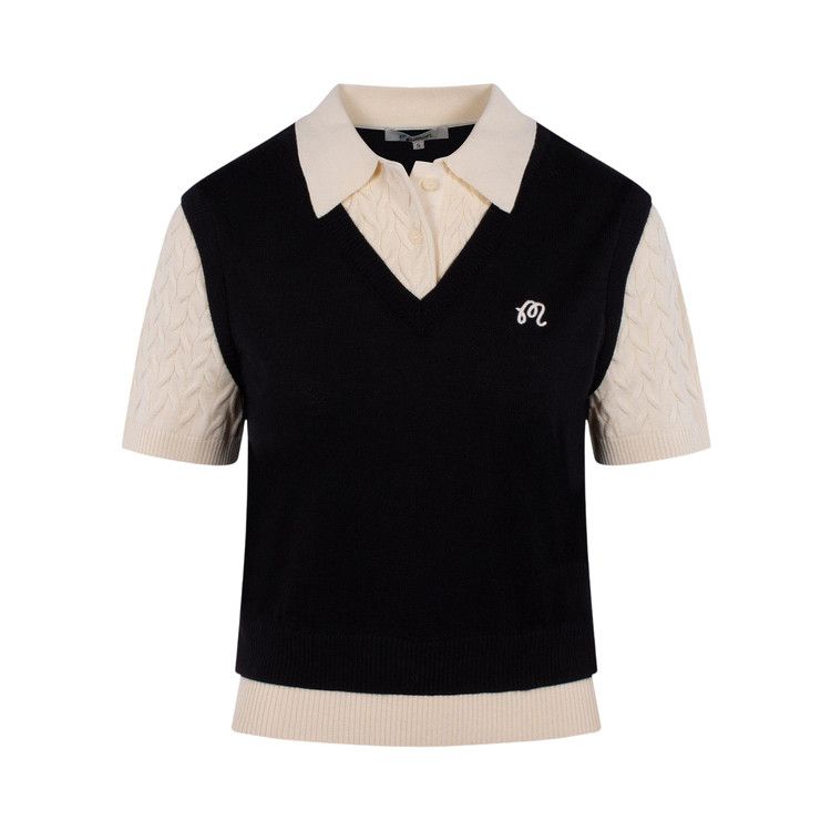 Malbon Veronica Polo Shirt 'Onyx/Cream'