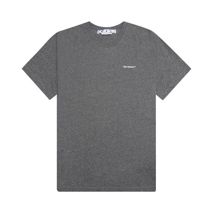 Off-White Wave Outline Diag Slim Short-Sleeve Tee 'Melange Grey'