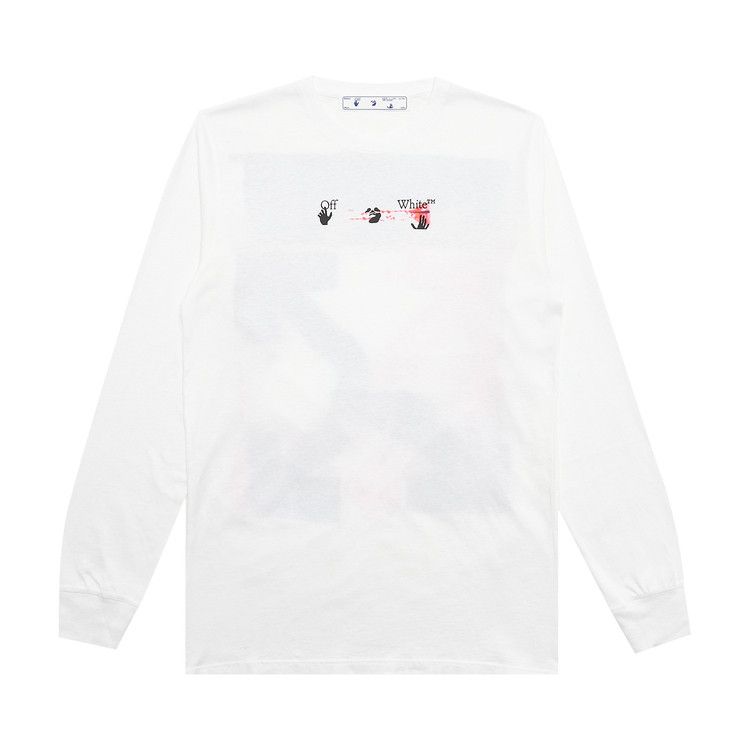 Off-White Acrylic Arrow Long-Sleeve Tee 'White/Fuchsia'