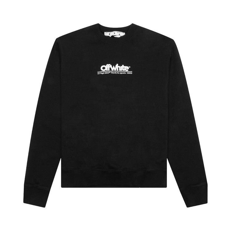 Off-White Chunky Logo Slim Crewneck 'Black/White'
