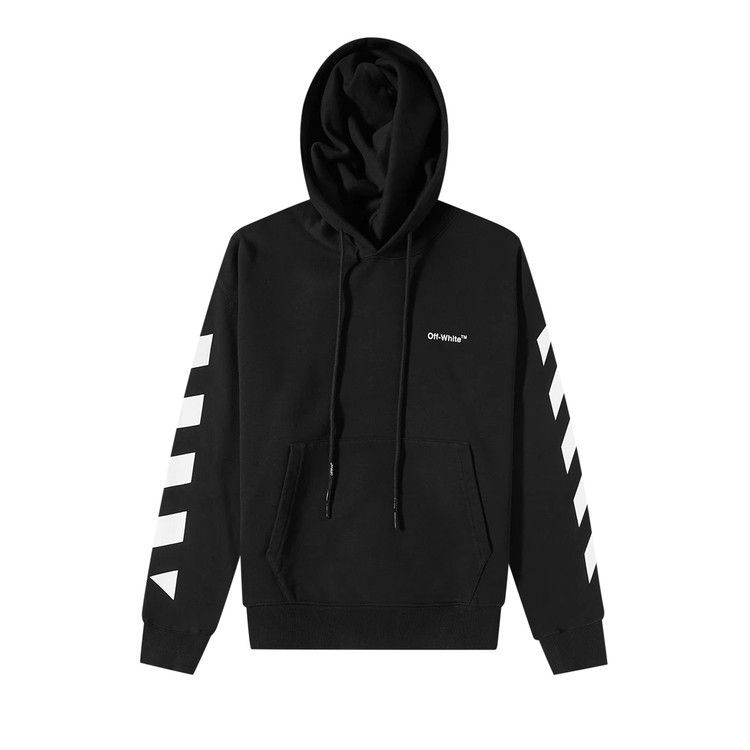 Off-White Diag Helvetica Over Hoodie 'Black/White'