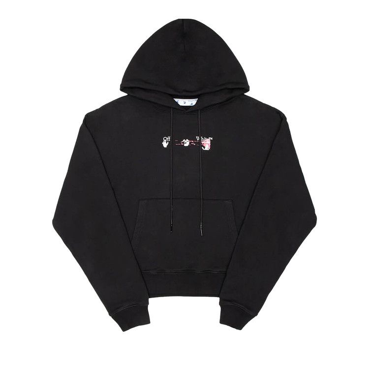 Off-White Acrylic Arrow Over Hoodie 'Black/Fuchsia'