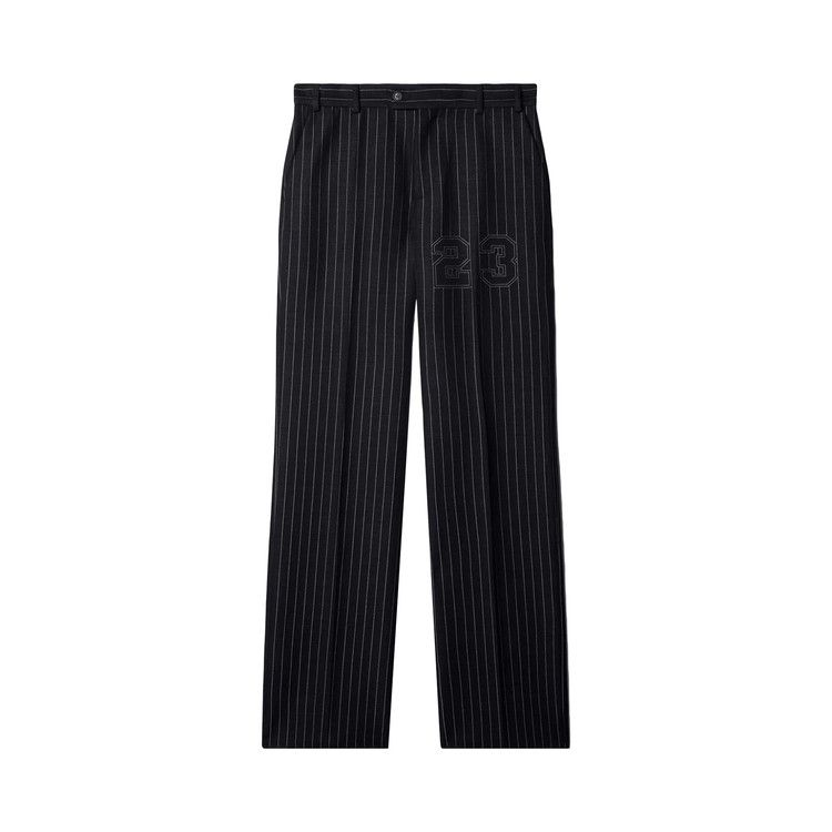 Off-White 23 Print Pinstriped Slim Cut Trousers 'Blue'