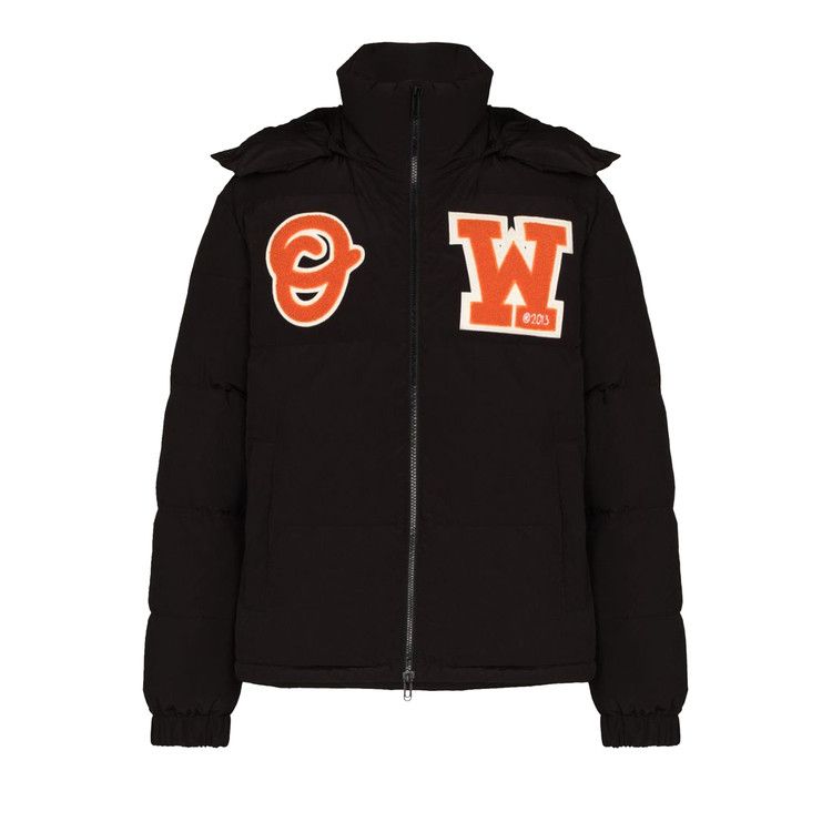Off-White Patch Puffer 'Black/Orange'