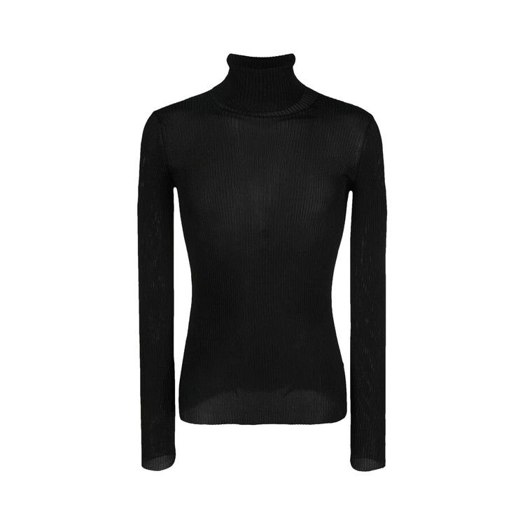 Off-White Helvet Fine Knit Rib Turtlneck 'Black'