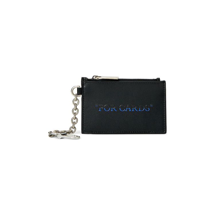 Off-White Quote Bookish Key Ring Card Case 'Black/Blue'
