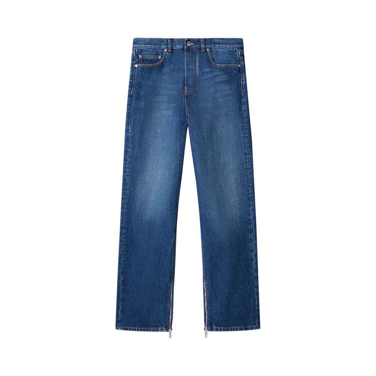 Off-White Arrow Tab Zip Detail Skate Jeans 'Medium Blue'
