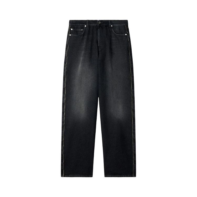 Off-White Zip Trim Loose Fit Jeans 'Grey'