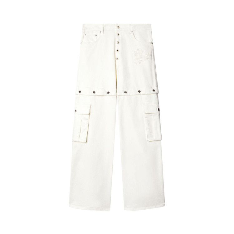 Off-White 90s Mid Rise Straight Leg Jeans 'White'