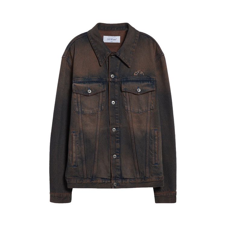Off-White Overdyed Den Skate Jacket 'Brown'