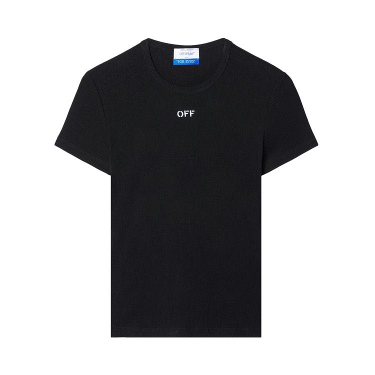 Off-White Off Stamp Rib Basic Tee 'Black/White'