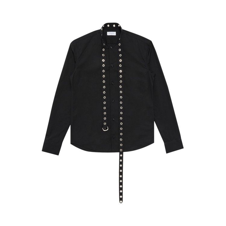 Off-White Poplin Belt Eyelets Cross Shirt 'Black'