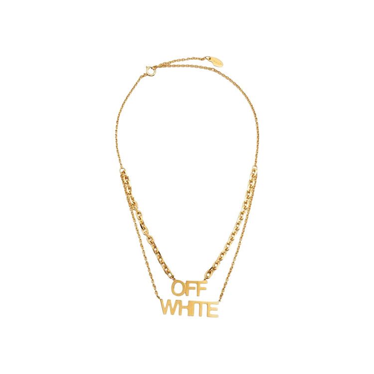 Off-White Logo Pendant Necklace 'Gold'