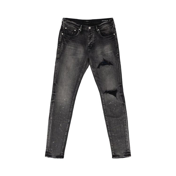 PURPLE BRAND Skinny Plaid Patch 'Black'