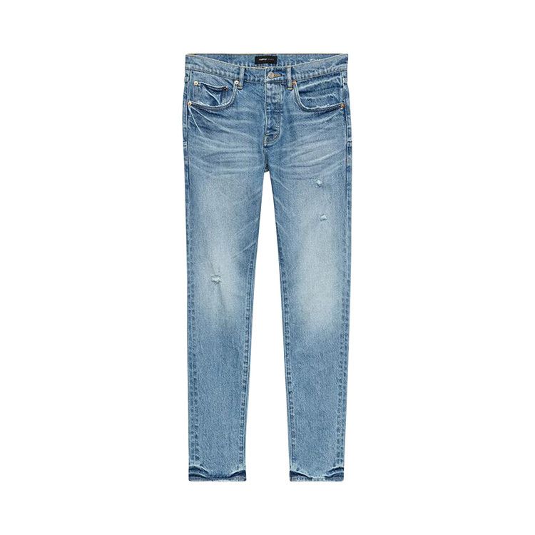PURPLE BRAND Low Rise Slim Jeans 'Light Indigo Vintage Abrasions'