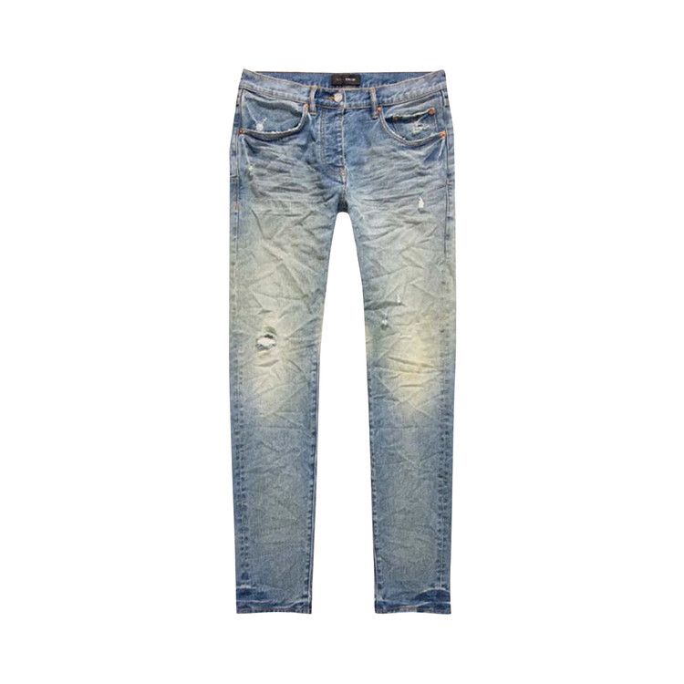 PURPLE BRAND Vintage Back Pocket Blowout Skinny Jeans 'Light Indigo'