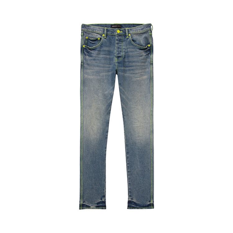 PURPLE BRAND Low Rise Skinny Jeans 'Light Indigo/Neon'